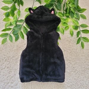 Baby Girl Fleece Hooded Cat Sweater Vest (18-24 Months)